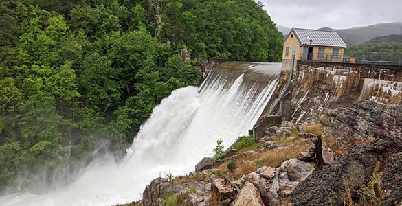 Carvins Cove Dam in Roanoke