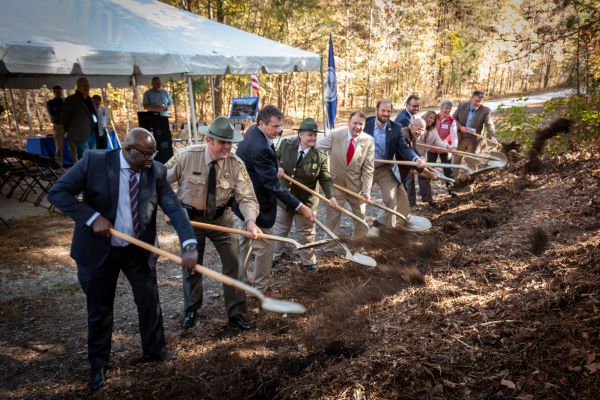 Groundbreaking ceremony for the High Bridge Trail Center