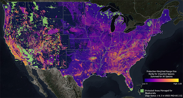 map of biodiverity