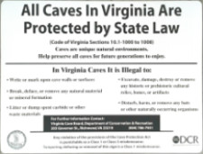 image of cave protection sign