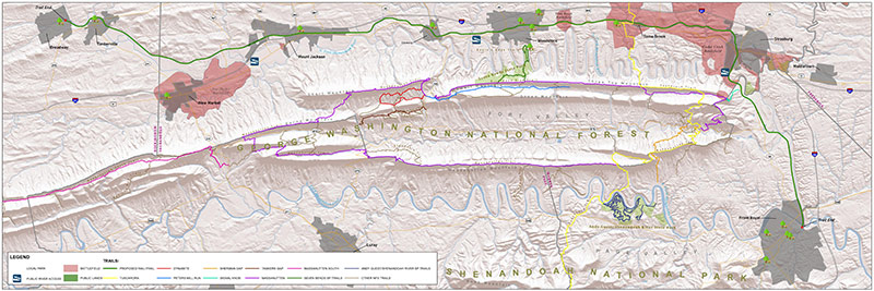 Map of the Shenandoah Valley