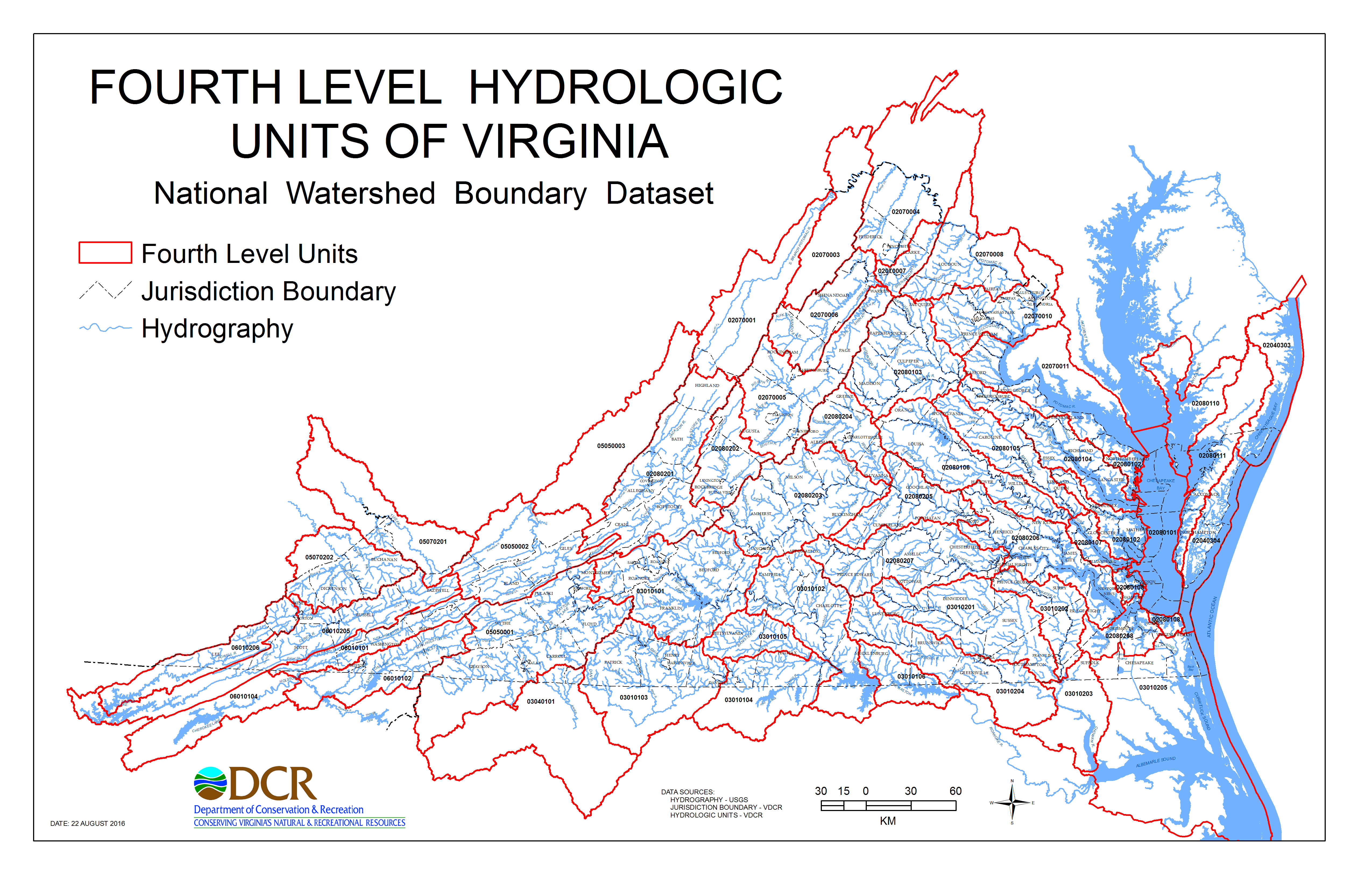 WBD Subbasin Units that cover Virginia