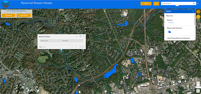 Perennial Stream Viewer application
