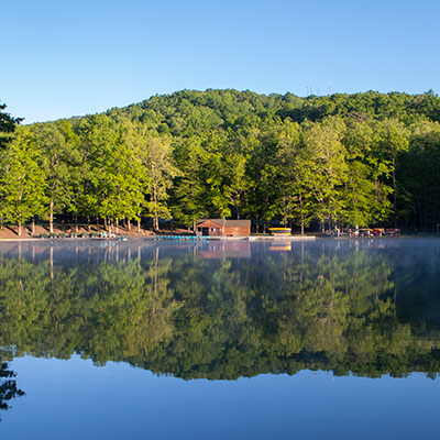 Man-made lake at Hungry Mother State Park man-made lake at Hungry Mother State Park