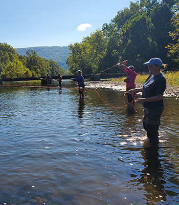 fly fishing at a state park