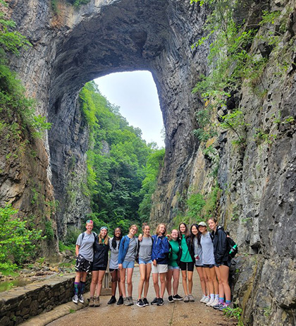 YCC members at Natural Bridge State Park