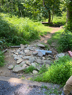 stream crossing before work was done by the YCC crew at Sky Meadows State Park